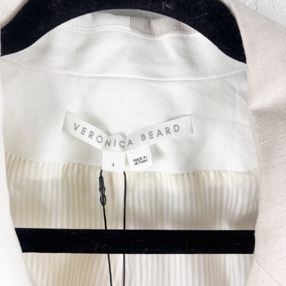 Veronica Beard Braeton Colorblock Dickey Jacket Blazer White Limestone Size 4 - Picture 4 of 6